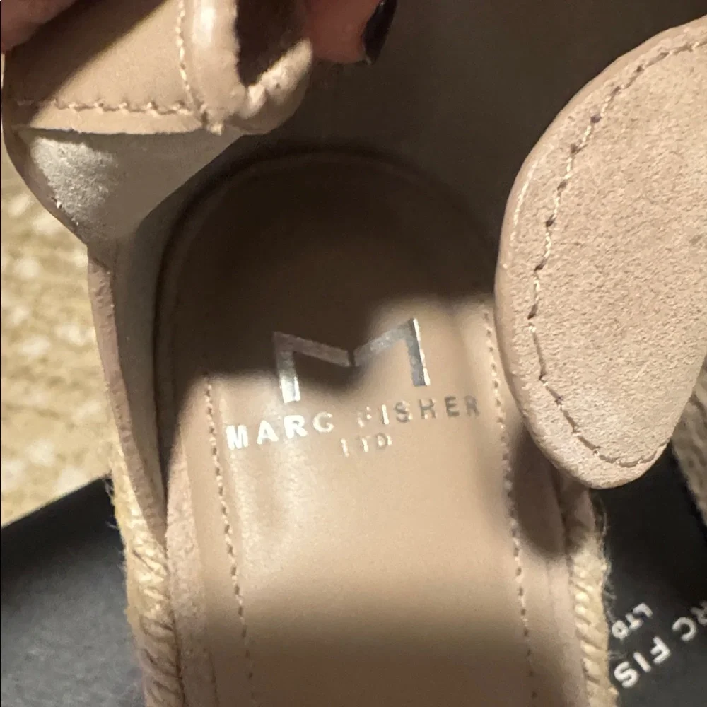 Marc Fisher Light Tan Wedge Sandals - Picture 6 of 8